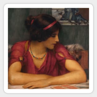 The Letter (A Classical Maiden) by John William Godward Sticker